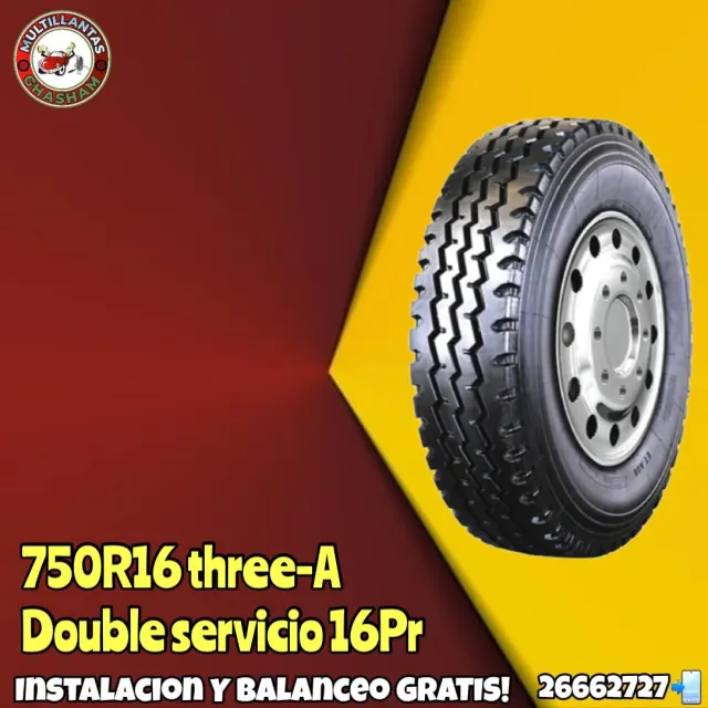750R16 THREE-A DOUBLE SERVICIO 16PR