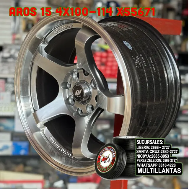 AROS # 15X8 4X100-114 ET20 HB X55671I