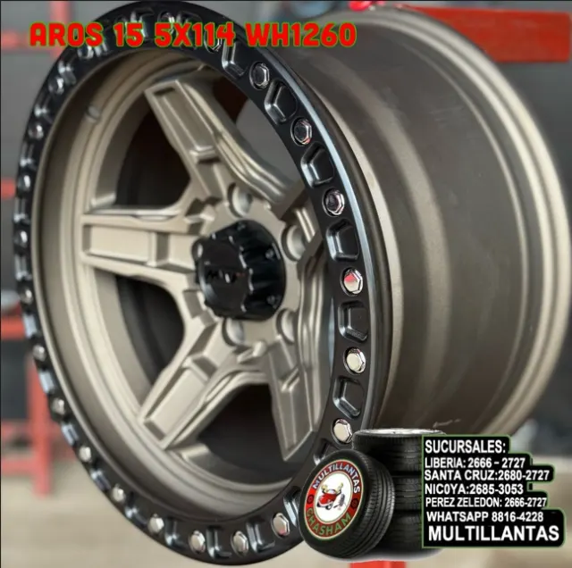 AROS # 15X8 5X114.3 ET0 BR-MB WH1260