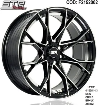 AROS # 15X8 4X100-114 ET20 BM X58162I