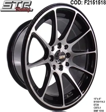 AROS # 15X8 8X100-114 ET20 BMF 1518