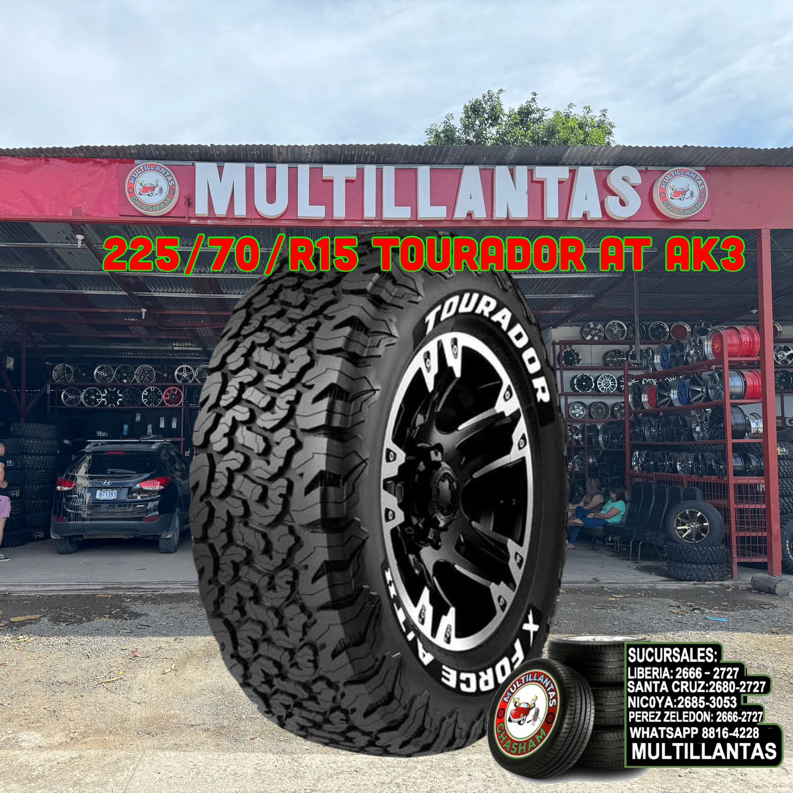225/70/R15 TOURADOR AT AK3 8PR
