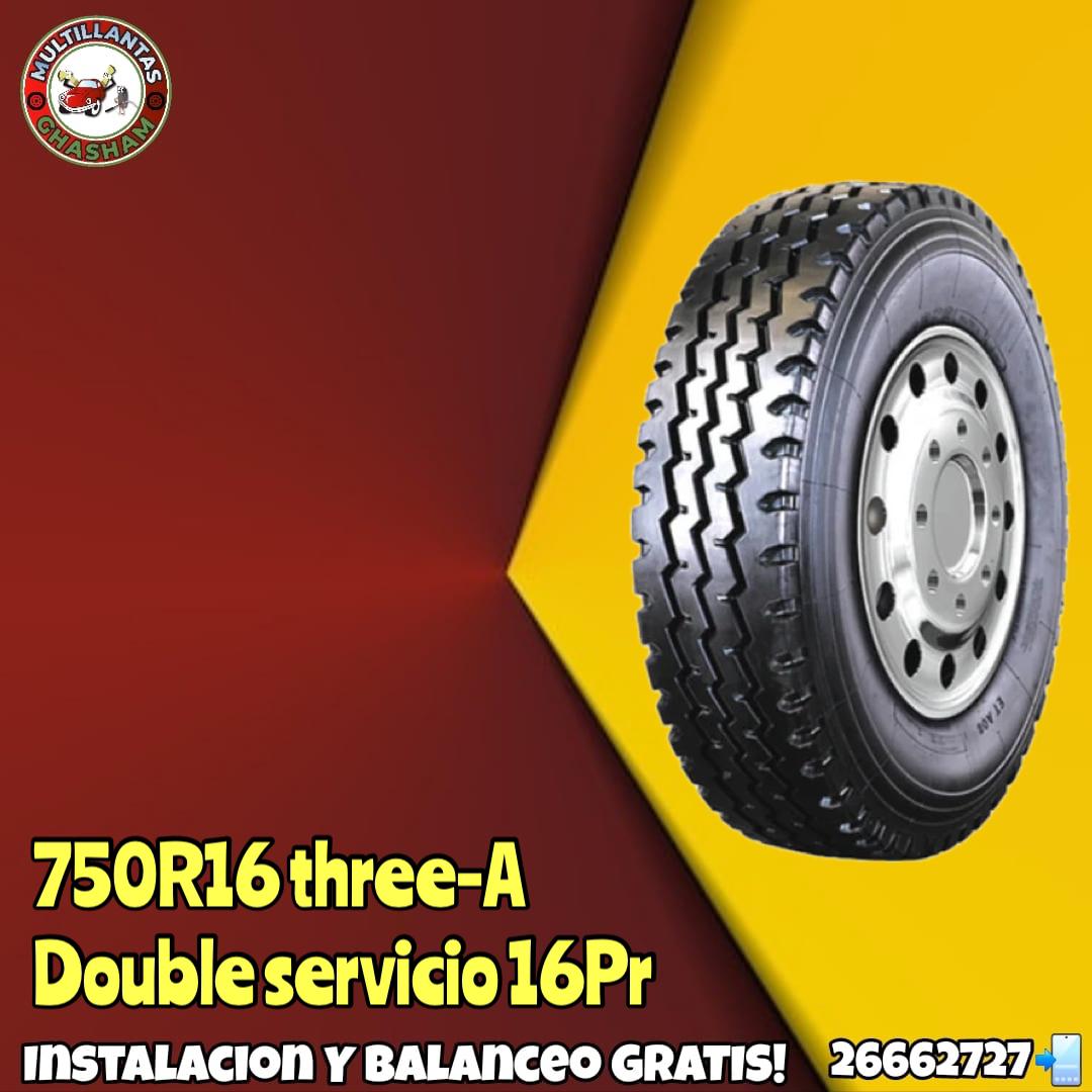 750R16 THREE-A DOUBLE SERVICIO 16PR