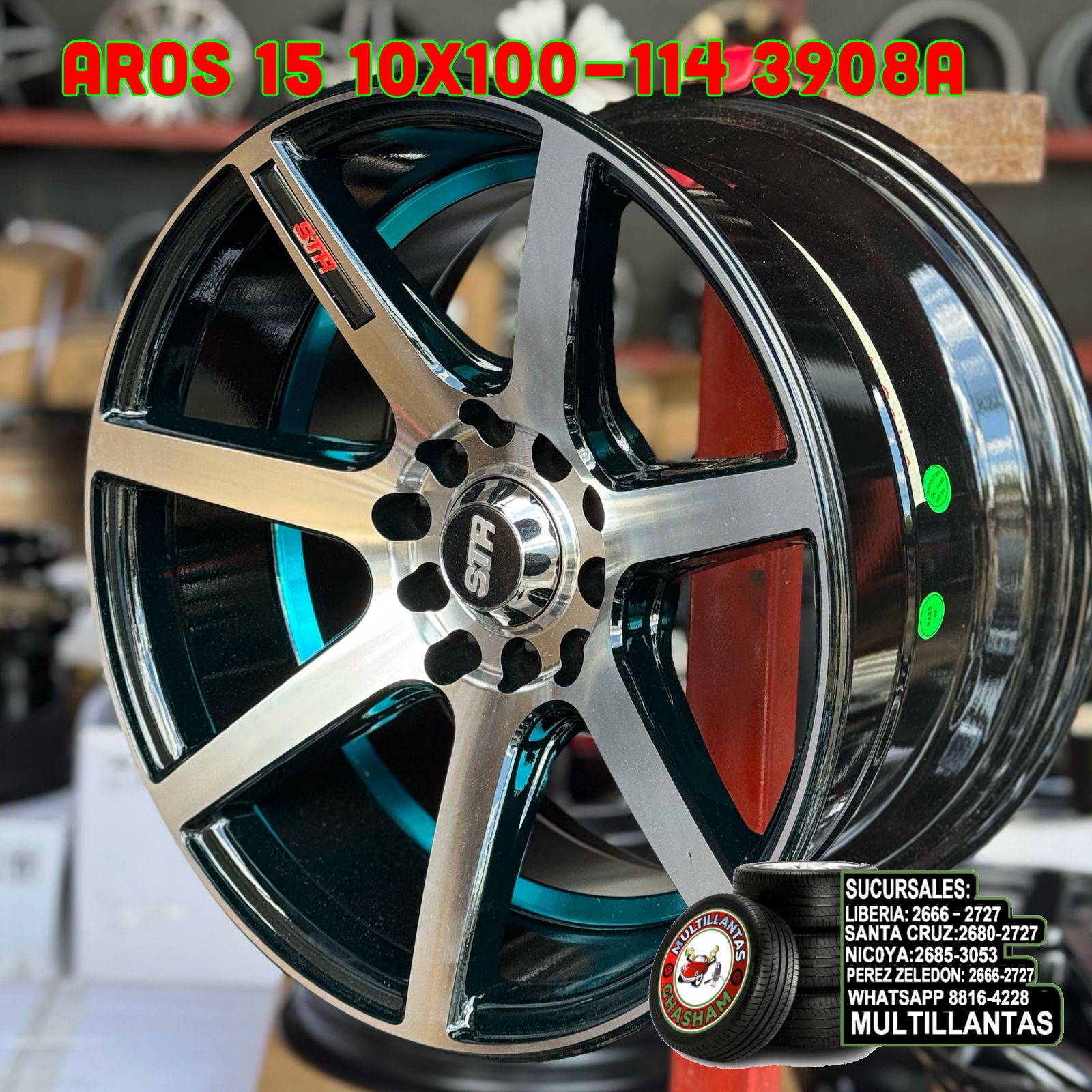 AROS # 15X8 10X100-114 ET20 M3MB 3908A